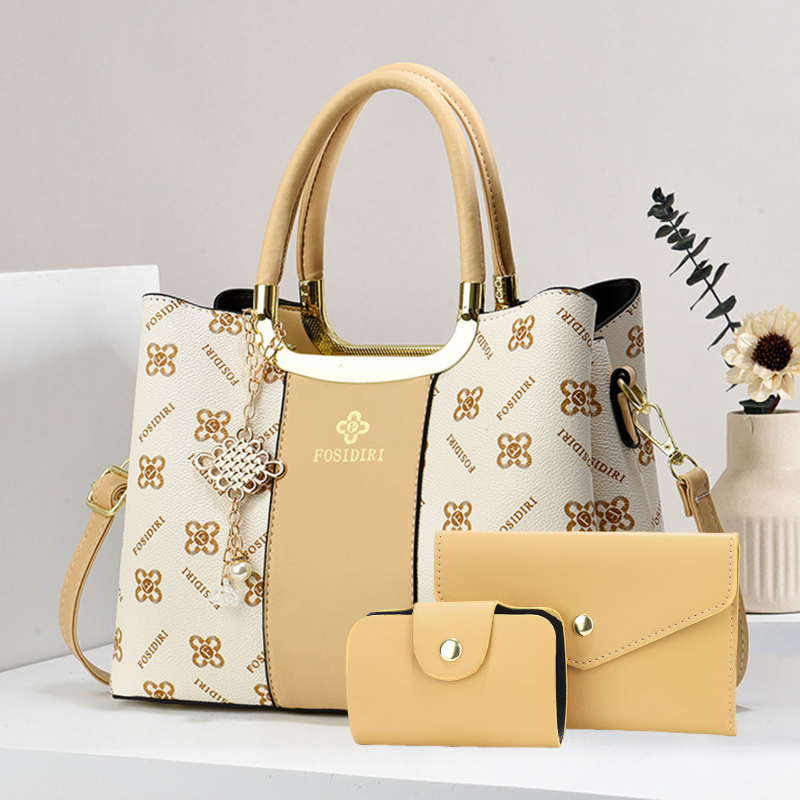 Luxury Zipper Bags - حقائب يد فاخرة مطبوعة للنساء، طقم