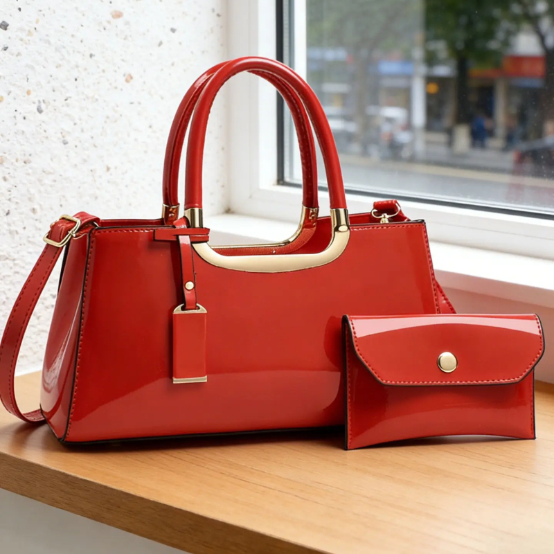 Luxury Zipper Bags - مجموعة حقائب يد نسائية، حقائب كتف