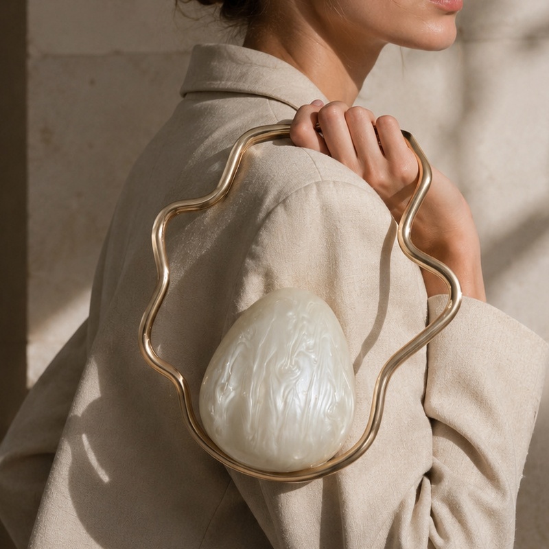 Luxury Bags Made - حقيبة يد نسائية صغيرة من الأكريليك