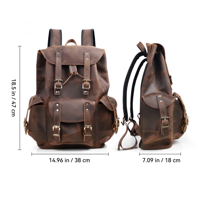 حقيبة ظهر جلدية فاخرة جديدة لل - مراجعة Luxury Zipper Bags وسعره