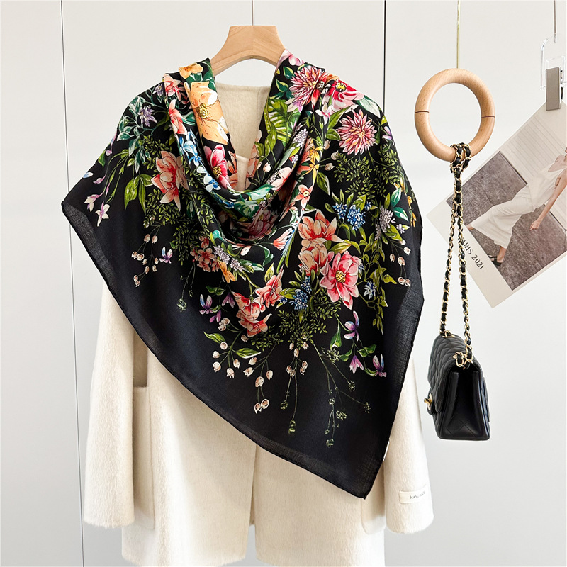 الشتاء الصوف وشاح حريري فاخر م - مراجعة Luxury Bags And Accessories وسعره
