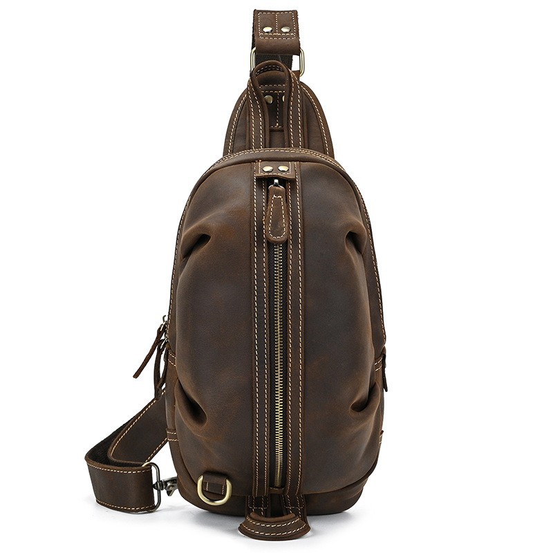 حقيبة صدر للرجال من الجلد الطب - مراجعة Luxury Zipper Bags وسعره